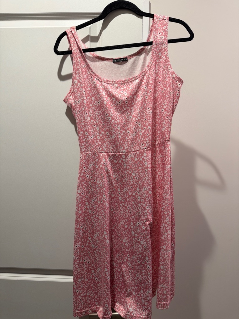 Women's Pink Floral Sleeveless Dress